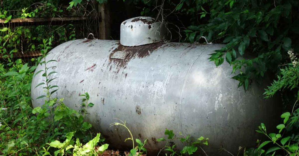 An old oil tank