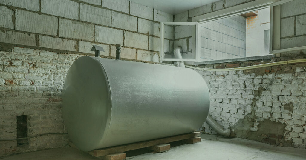 filled heating oil tank